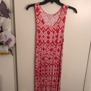 *SOLD* Coral print maxi dress